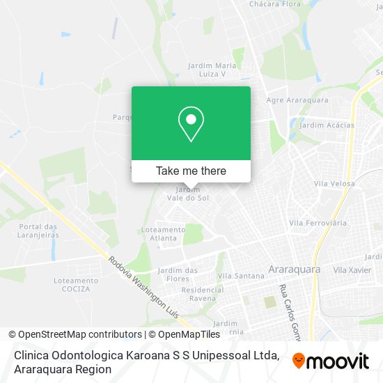 Clinica Odontologica Karoana S S Unipessoal Ltda map