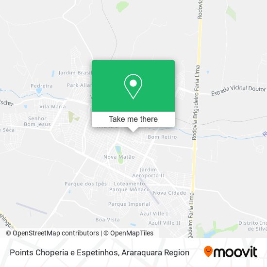 Points Choperia e Espetinhos map