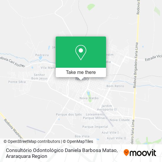 Consultório Odontológico Daniela Barbosa Matao map