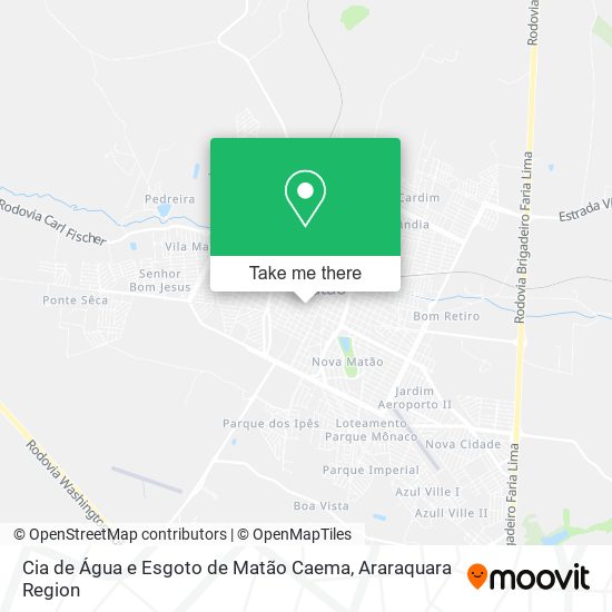Cia de Água e Esgoto de Matão Caema map