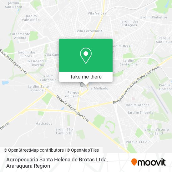 Mapa Agropecuária Santa Helena de Brotas Ltda