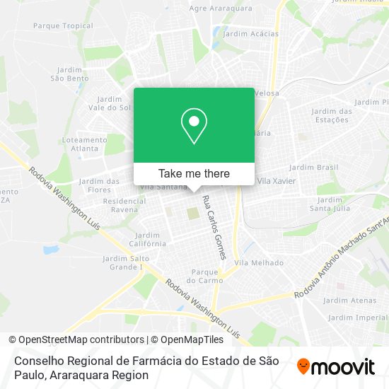 Conselho Regional de Farmácia do Estado de São Paulo map