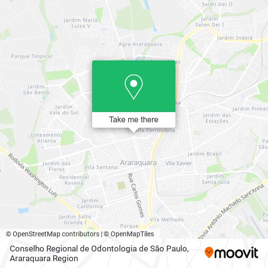 Conselho Regional de Odontologia de São Paulo map