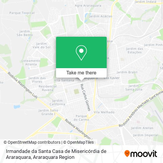 Irmandade da Santa Casa de Misericórdia de Araraquara map