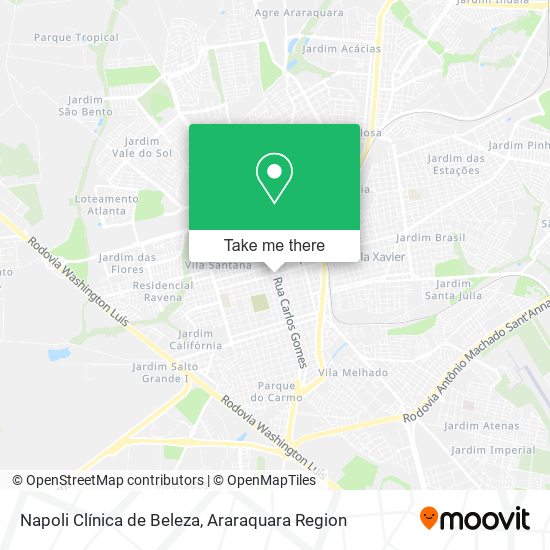 Mapa Napoli Clínica de Beleza