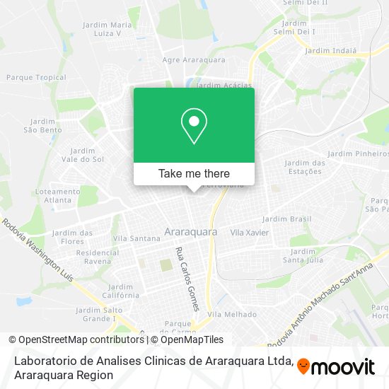 Laboratorio de Analises Clinicas de Araraquara Ltda map