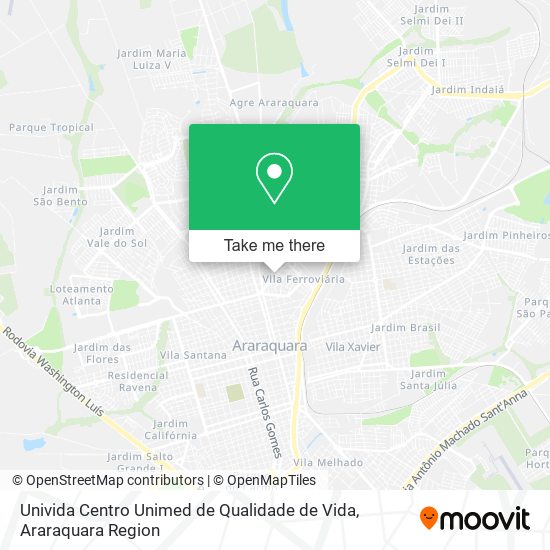 Univida Centro Unimed de Qualidade de Vida map