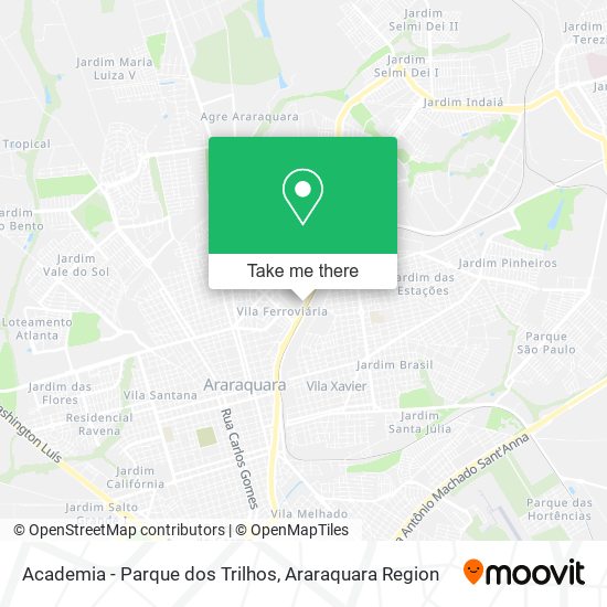 Mapa Academia - Parque dos Trilhos