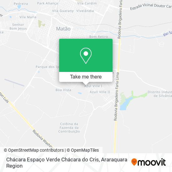 Chácara Espaço Verde Chácara do Cris map
