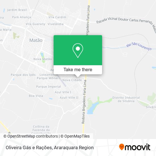 Oliveira Gás e Rações map