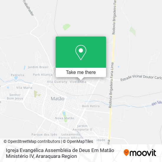 Igreja Evangélica Assembléia de Deus Em Matão Ministério IV map