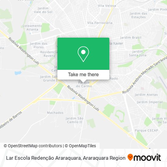 Lar Escola Redenção Araraquara map