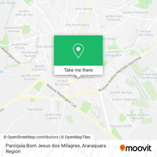 Mapa Paróquia Bom Jesus dos Milagres