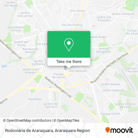 Rodoviária de Araraquara map