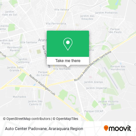 Mapa Auto Center Padovane