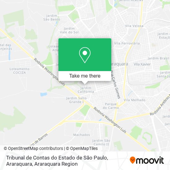 Tribunal de Contas do Estado de São Paulo, Araraquara map