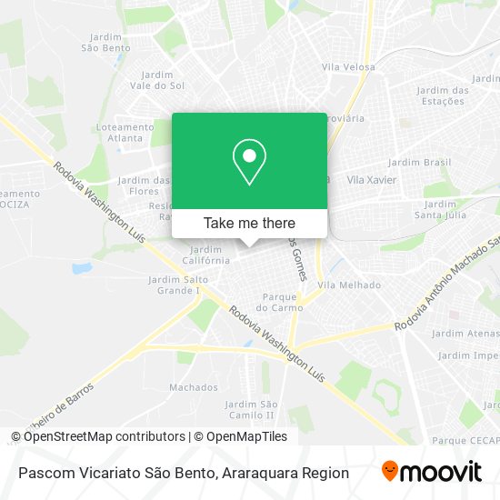 Mapa Pascom Vicariato São Bento