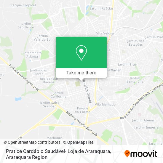 Mapa Pratice Cardápio Saudável- Loja de Araraquara