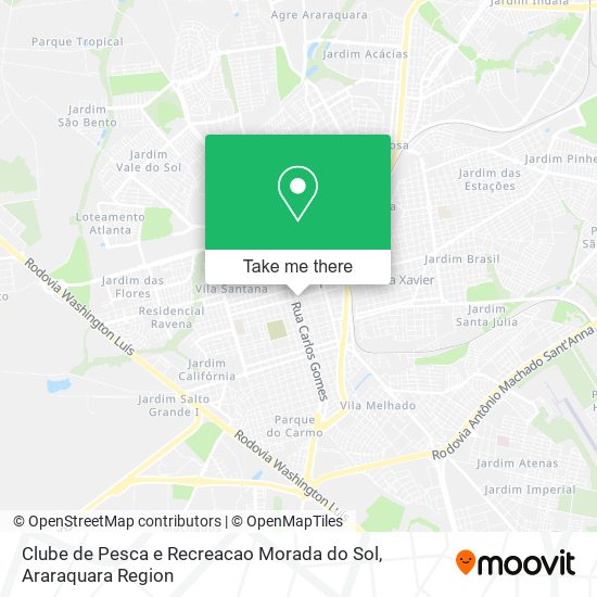 Clube de Pesca e Recreacao Morada do Sol map