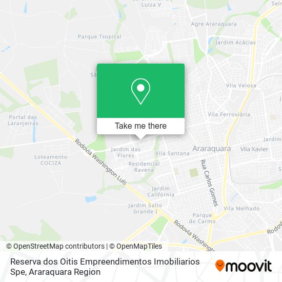 Mapa Reserva dos Oitis Empreendimentos Imobiliarios Spe