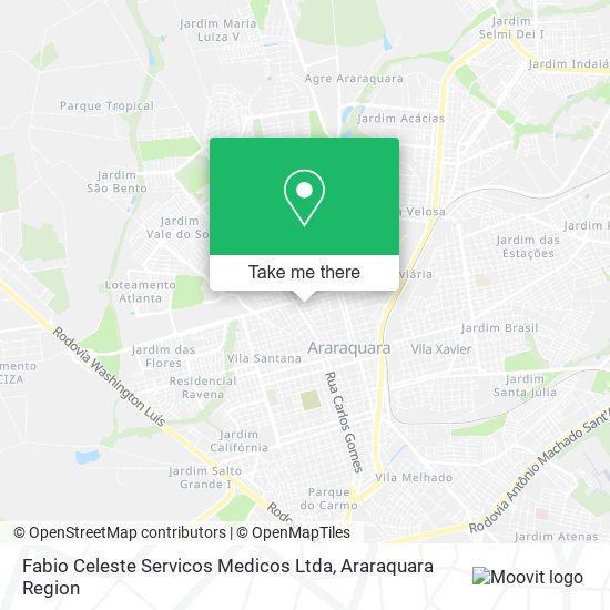 Mapa Fabio Celeste Servicos Medicos Ltda