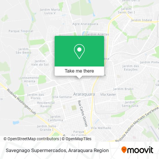 Mapa Savegnago Supermercados