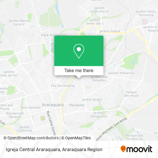 Igreja Central Araraquara map