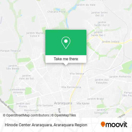 Hinode Center Araraquara map