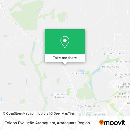 Toldos Evolução Araraquara map