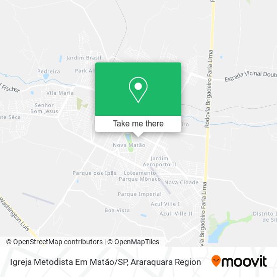 Igreja Metodista Em Matão/SP map