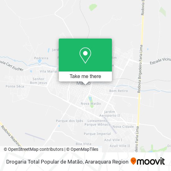 Drogaria Total Popular de Matão map