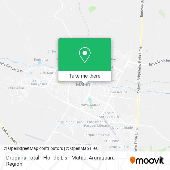 Drogaria Total - Flor de Lis - Matão map