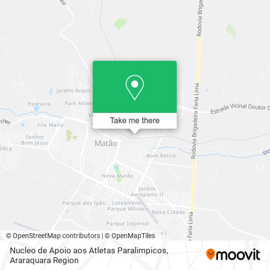 Nucleo de Apoio aos Atletas Paralimpicos map