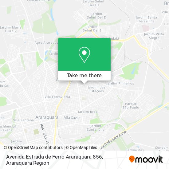 Mapa Avenida Estrada de Ferro Araraquara 856