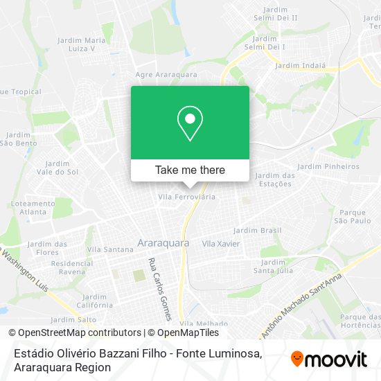 Estádio Olivério Bazzani Filho - Fonte Luminosa map