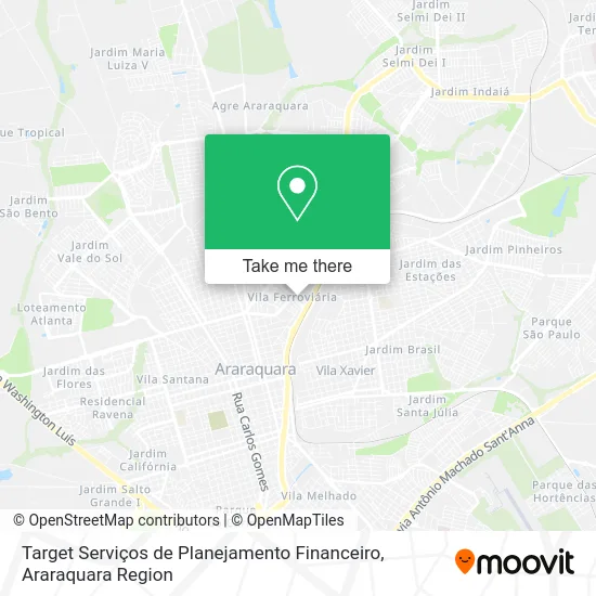 Target Serviços de Planejamento Financeiro map