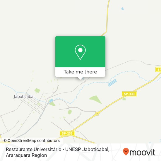 Mapa Restaurante Universitário - UNESP Jaboticabal