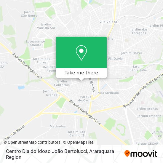 Mapa Centro Dia do Idoso João Bertolucci