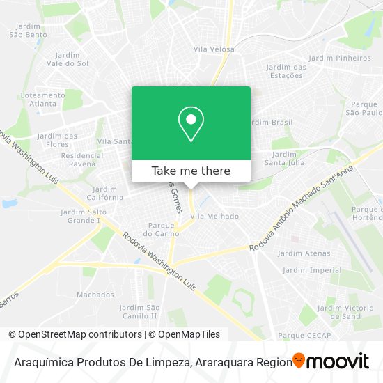 Araquímica Produtos De Limpeza map