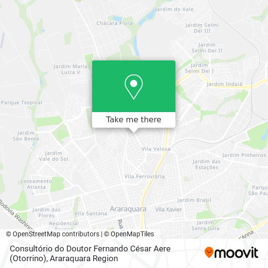 Mapa Consultório do Doutor Fernando César Aere (Otorrino)