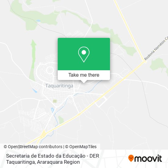 Secretaria de Estado da Educação - DER Taquaritinga map