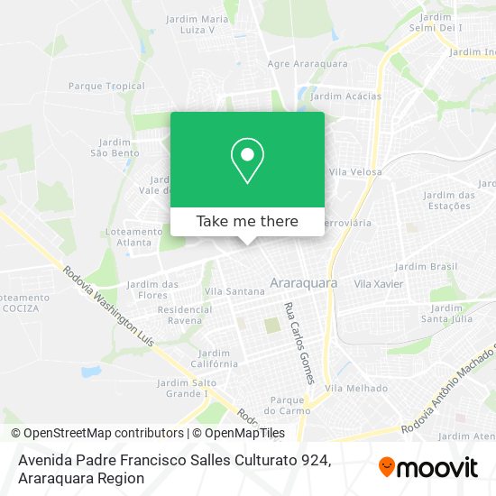 Avenida Padre Francisco Salles Culturato 924 map