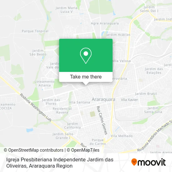 Igreja Presbiteriana Independente Jardim das Oliveiras map