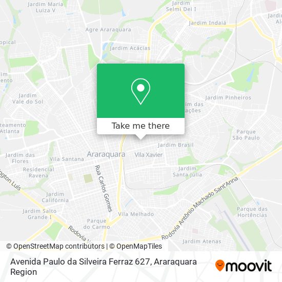 Mapa Avenida Paulo da Silveira Ferraz 627