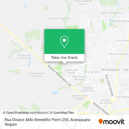 Mapa Rua Doutor Aldo Benedito Pierri 250