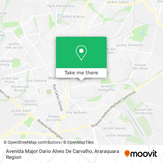 Mapa Avenida Major Dario Alves De Carvalho