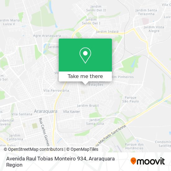 Avenida Raul Tobias Monteiro 934 map