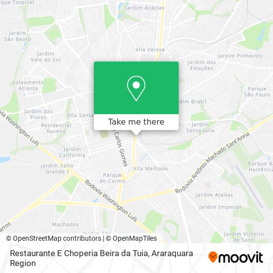 Mapa Restaurante E Choperia Beira da Tuia