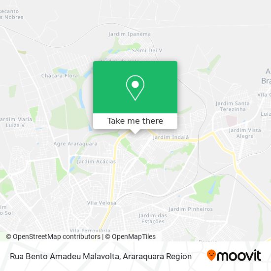 Rua Bento Amadeu Malavolta map