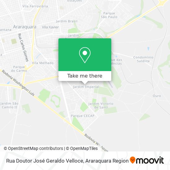 Rua Doutor José Geraldo Velloce map